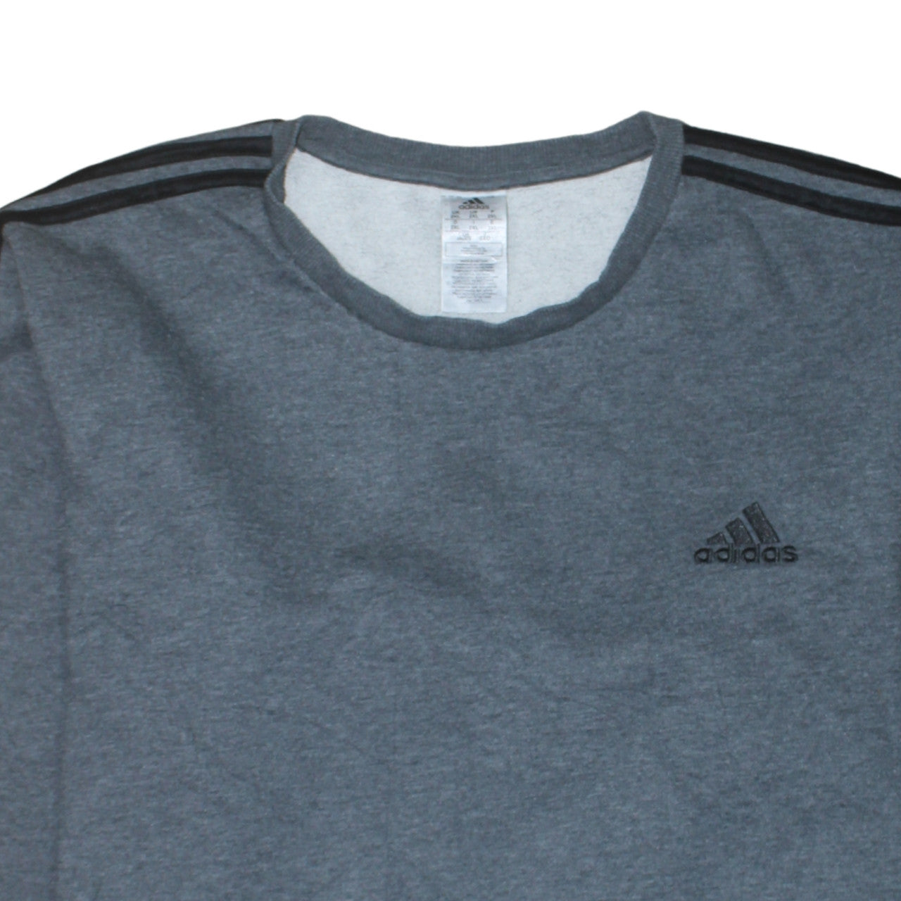 Adidas Men's Grey 2XL Pullover Crew Neck Fleece Sweatshirt