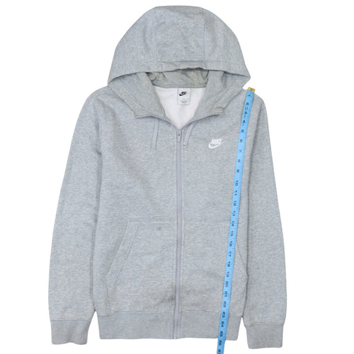 Nike Men's Grey Full Zip Hoodie Fleece Size S