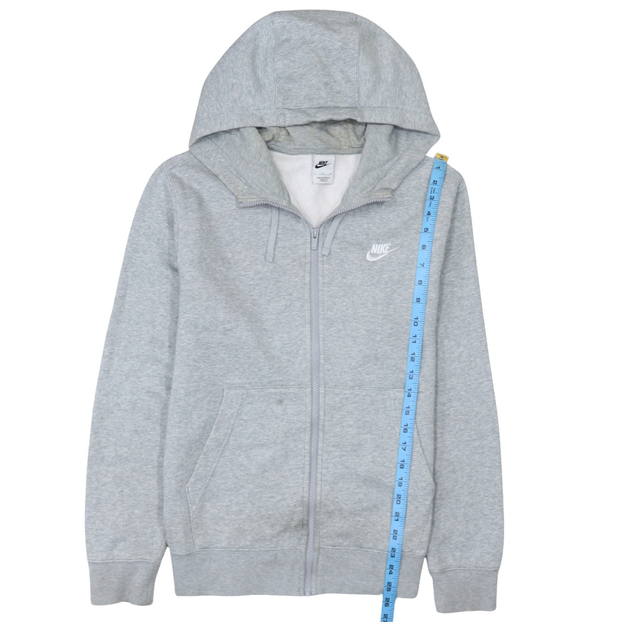 Nike Men's Grey Full Zip Hoodie Fleece Size S