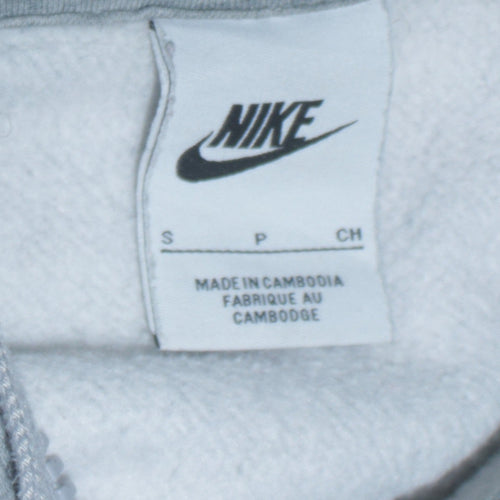 Nike Men's Grey Full Zip Hoodie Fleece Size S