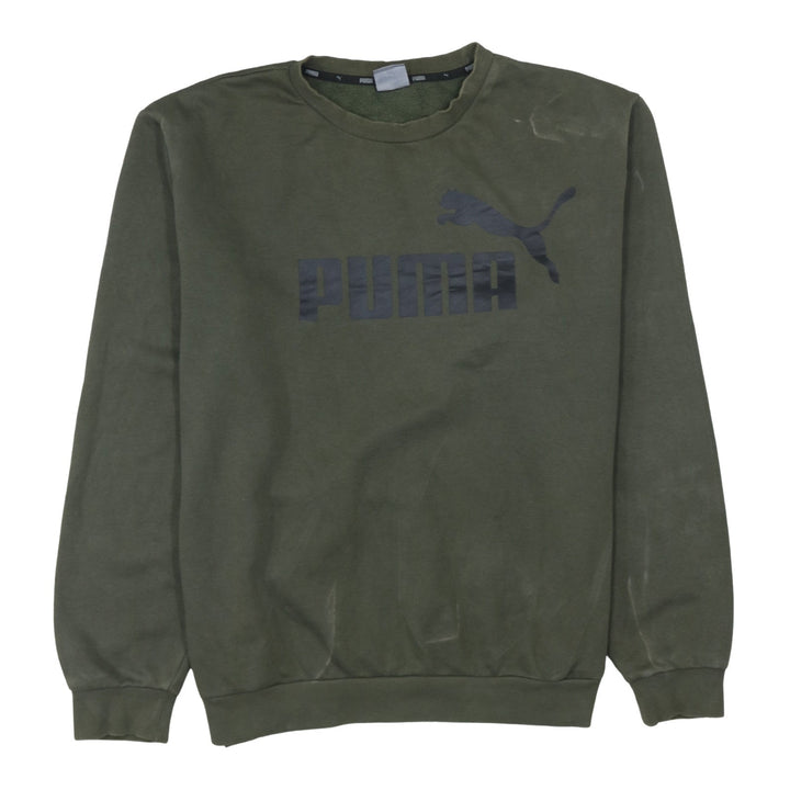 Puma Men’s Green XL Crew Neck Graphic Logo Sweatshirt