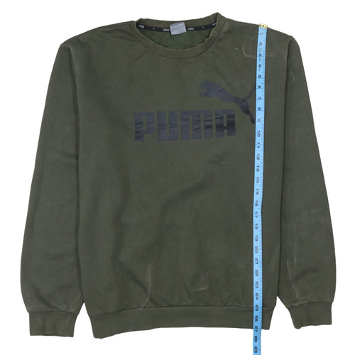 Puma Men’s Green XL Crew Neck Graphic Logo Sweatshirt
