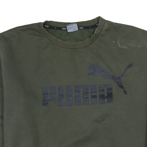 Puma Men’s Green XL Crew Neck Graphic Logo Sweatshirt