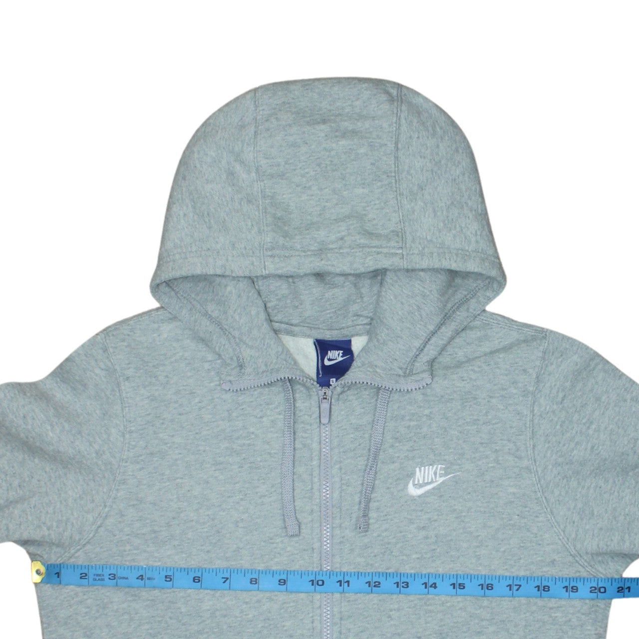 Nike Men's Grey Full Zip Hoodie Size S Classic Sportswear