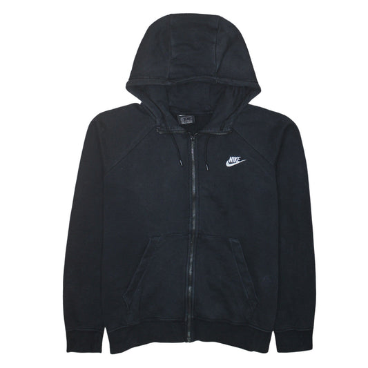 Nike Mens Black Full Zip Hoodie L Fleece Sweatshirt