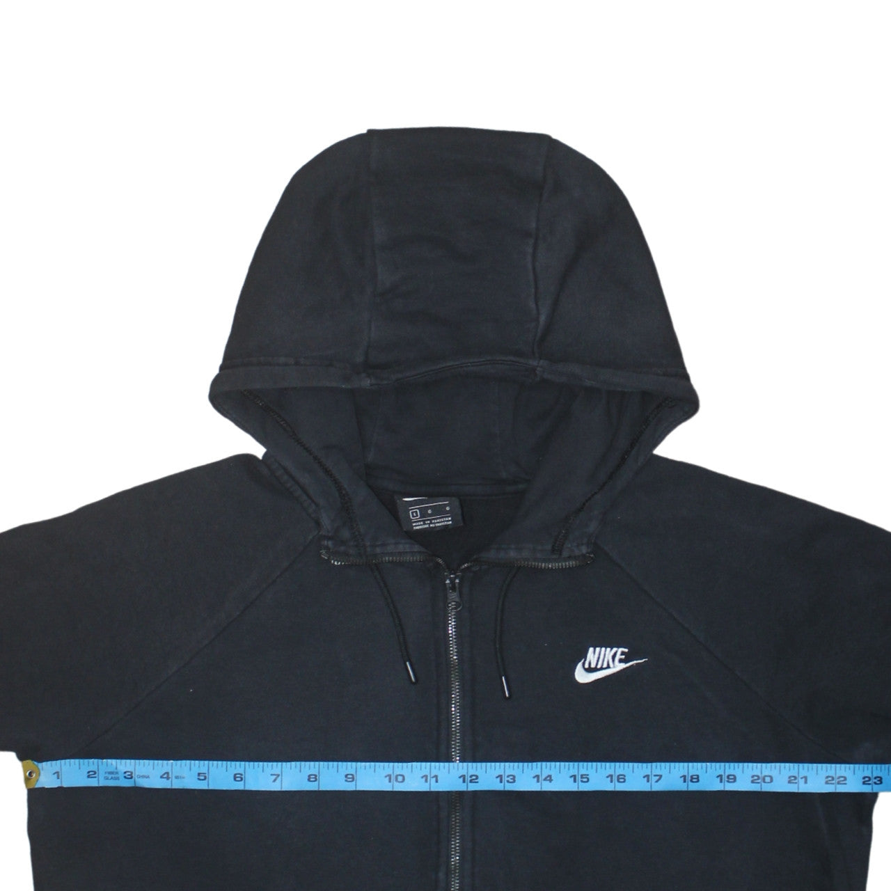 Nike Mens Black Full Zip Hoodie L Fleece Sweatshirt