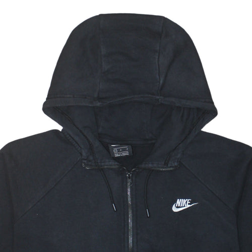 Nike Mens Black Full Zip Hoodie L Fleece Sweatshirt