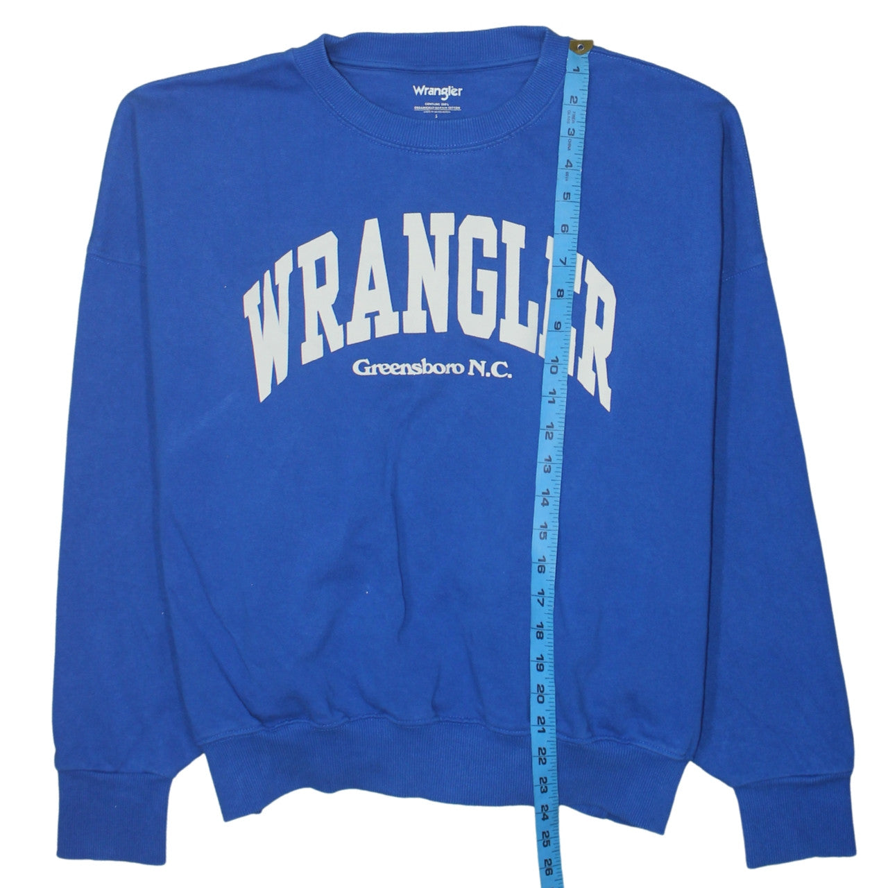 Wrangler Men's Blue Small Pullover Sweatshirt Crew Neck Graphic