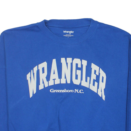 Wrangler Men's Blue Small Pullover Sweatshirt Crew Neck Graphic