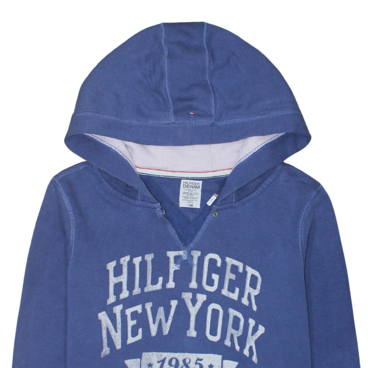 Tommy Hilfiger Men's Blue Pullover Hoodie XL Graphic Logo
