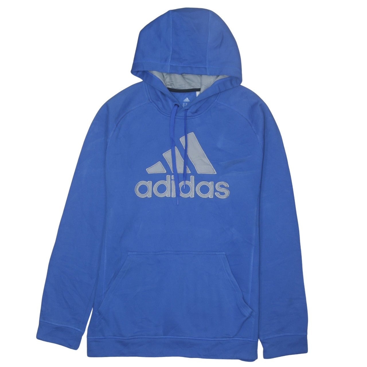 Adidas Men's Blue Medium Pullover Logo Hoodie Sweatshirt