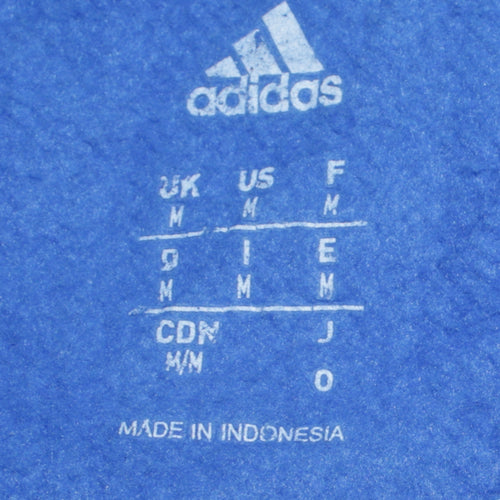 Adidas Men's Blue Medium Pullover Logo Hoodie Sweatshirt