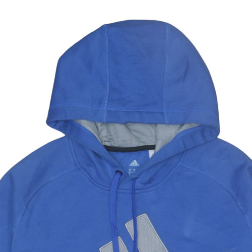Adidas Men's Blue Medium Pullover Logo Hoodie Sweatshirt