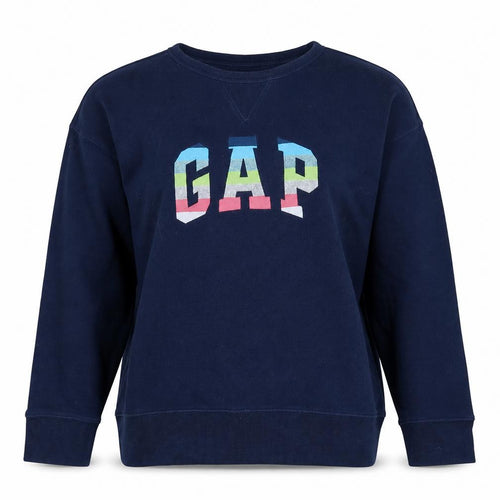 Gap Women’s Navy Blue Logo Pullover Sweatshirt Size S
