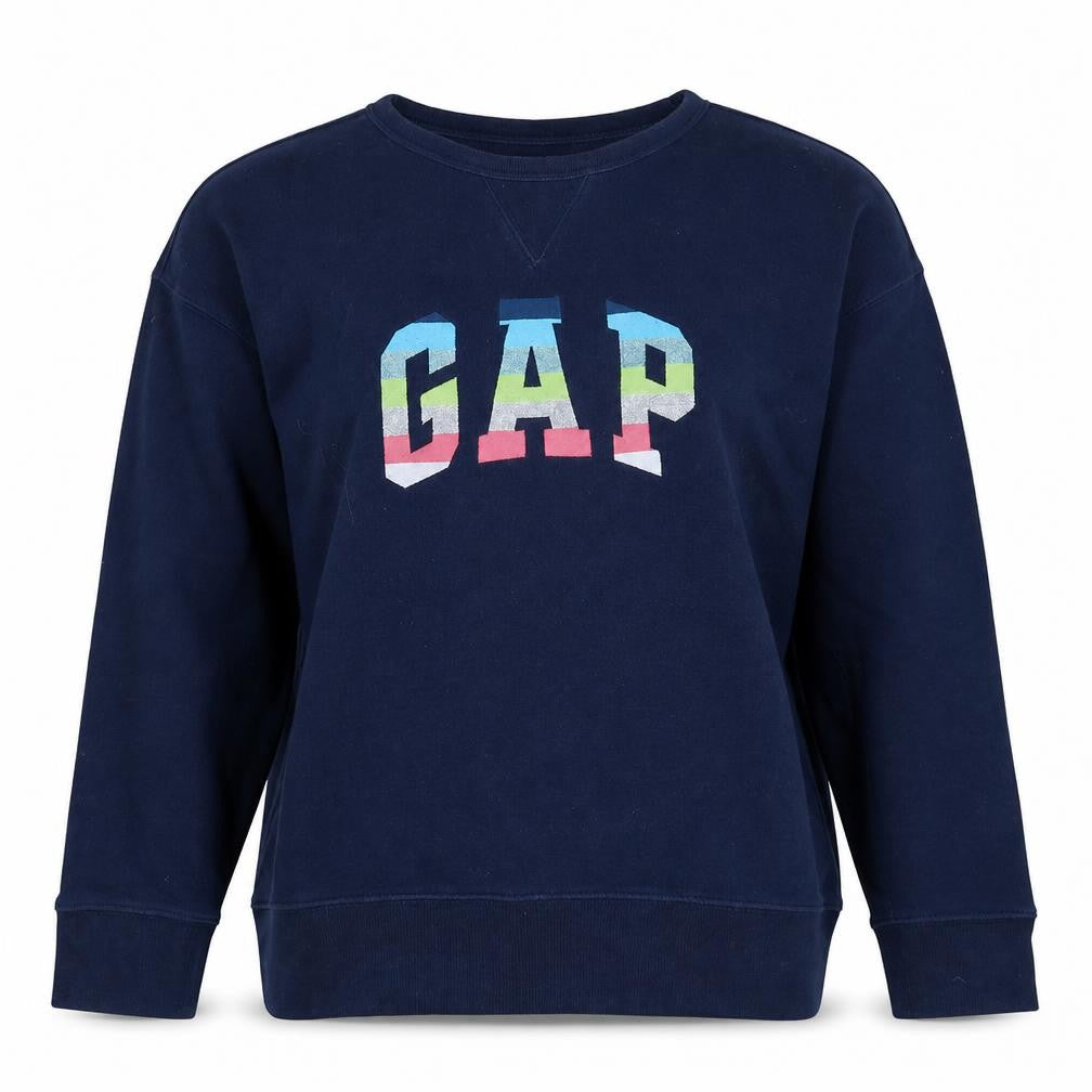 Gap Women’s Navy Blue Logo Pullover Sweatshirt Size S