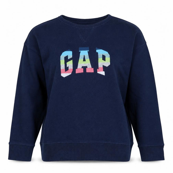 Gap Women’s Navy Blue Logo Pullover Sweatshirt Size S