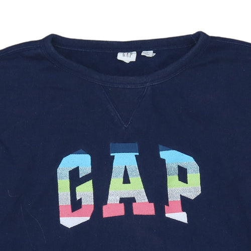GAP Women’s Navy Blue Logo Pullover Sweatshirt Size S