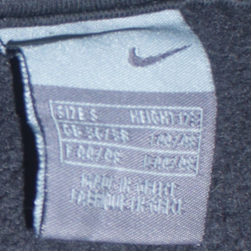 Nike Boys Black Pullover Hoodie Small Cotton Fleece Sportswear