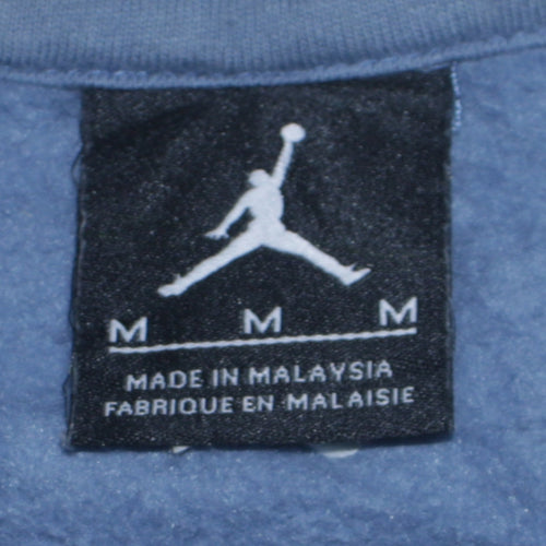 Jordan Men Blue Pullover Hoodie M Logo Sportswear