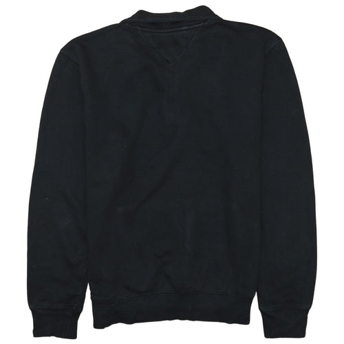 Tommy Jeans Men's Black 1/4 Zip Sweatshirt M Regular Fit