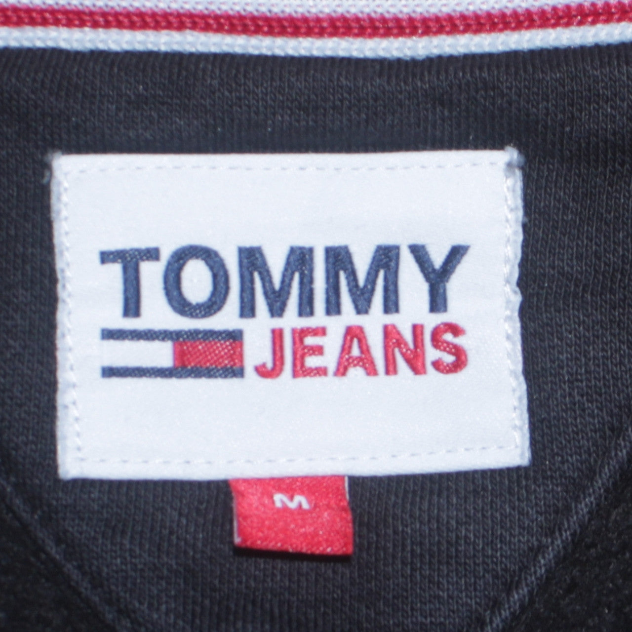 Tommy Jeans Men's Black 1/4 Zip Sweatshirt M Regular Fit