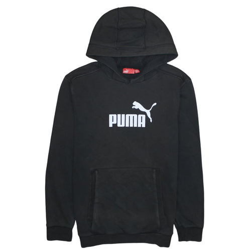 Puma Boys Black XL Pullover Hoodie Sweatshirt with Logo Print