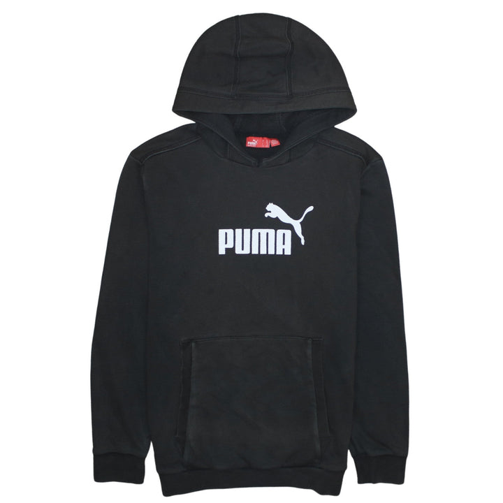 Puma Boys Black XL Pullover Hoodie Sweatshirt with Logo Print