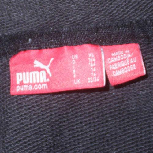 Puma Boys Black XL Pullover Hoodie Sweatshirt with Logo Print