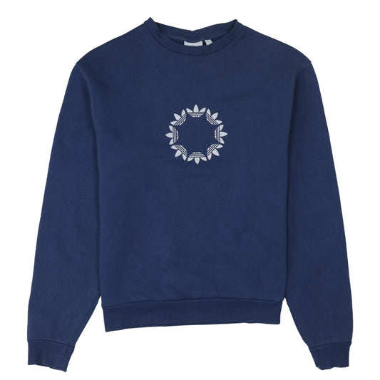 Adidas Men's Blue Crew Neck Logo Sweatshirt Size M