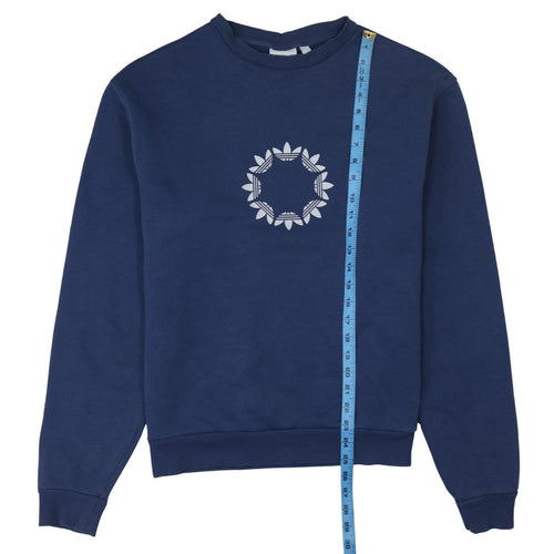 Adidas Men's Blue Crew Neck Logo Sweatshirt Size M