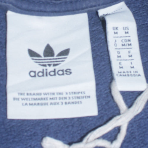 Adidas Men's Blue Crew Neck Logo Sweatshirt Size M