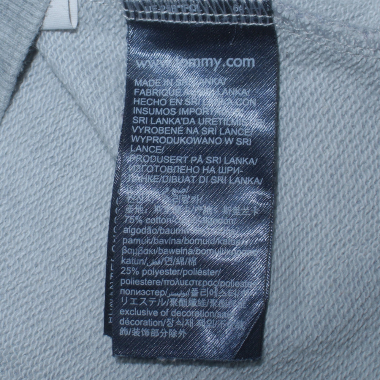 Tommy Hilfiger Men's Grey Full Zip Hoodie M Logo Casual Sweatshirt