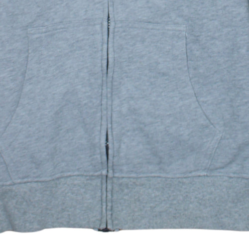 Tommy Hilfiger Men's Grey Full Zip Hoodie M Logo Casual Sweatshirt