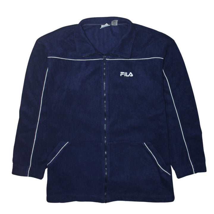 FILA Mens Blue XL Fleece Full Zip Sports Jacket