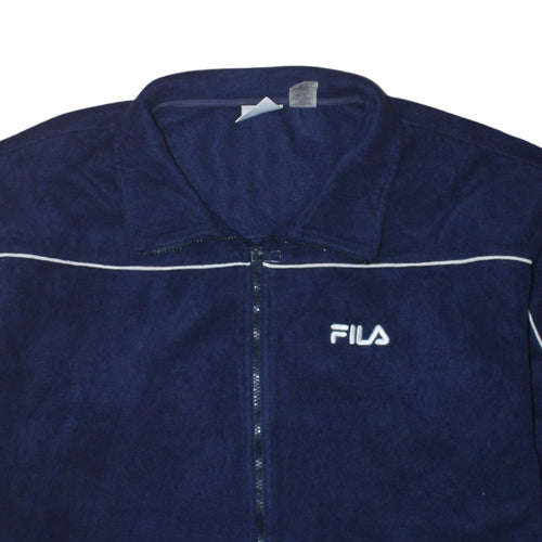 FILA Mens Blue XL Fleece Full Zip Sports Jacket