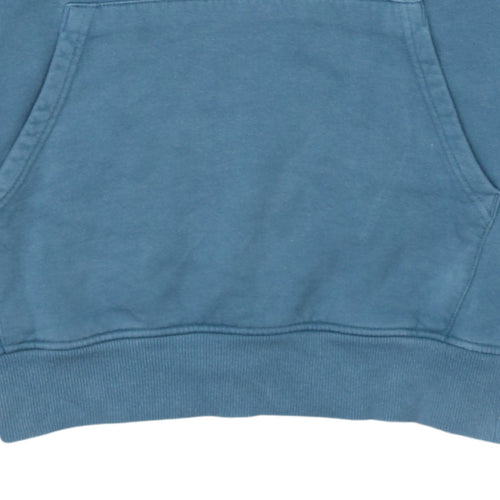 The North Face Men's Blue Pullover Hoodie M Regular Fit Cotton