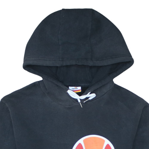 Ellesse Men's Black Pullover Hoodie Size L Logo Fleece Sweatshirt