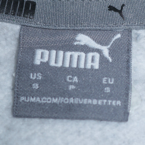 Puma Men's Grey Logo Crew Neck Pullover Sweatshirt Size S