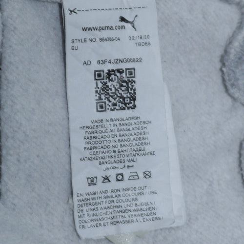 Puma Men's Grey Logo Crew Neck Pullover Sweatshirt Size S
