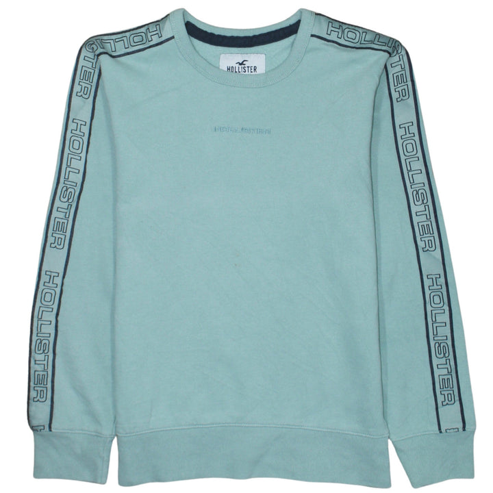 Hollister Men's Blue XS Logo Pullover Crew Neck Sweatshirt