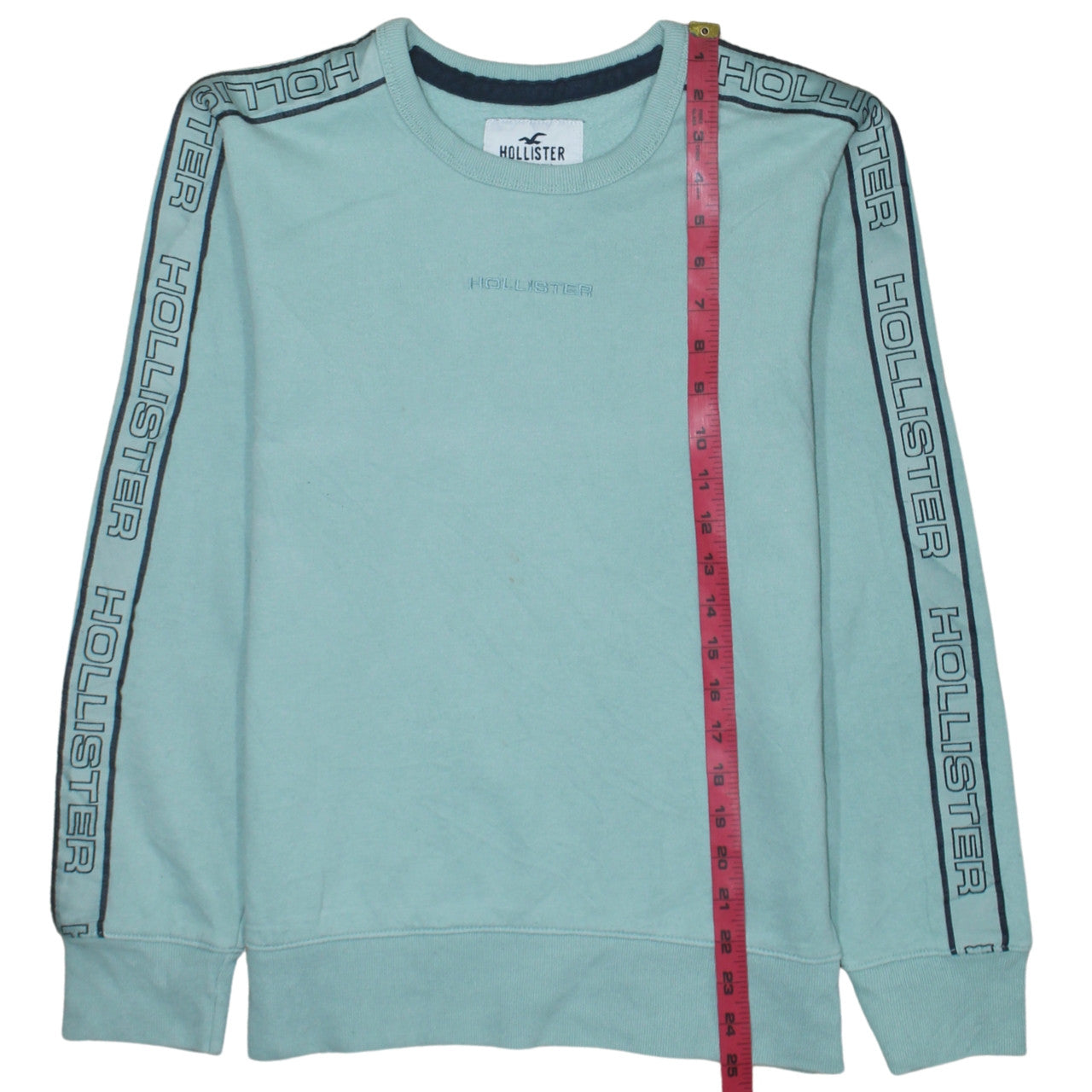 Hollister Men's Blue XS Logo Pullover Crew Neck Sweatshirt