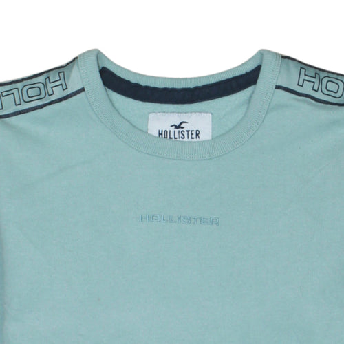 Hollister Men's Blue XS Logo Pullover Crew Neck Sweatshirt