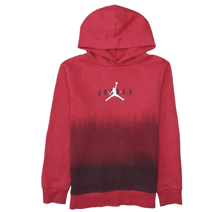 Jordan Boys Red Black Pullover Hoodie 12 Years Long Sleeve Graphic Logo