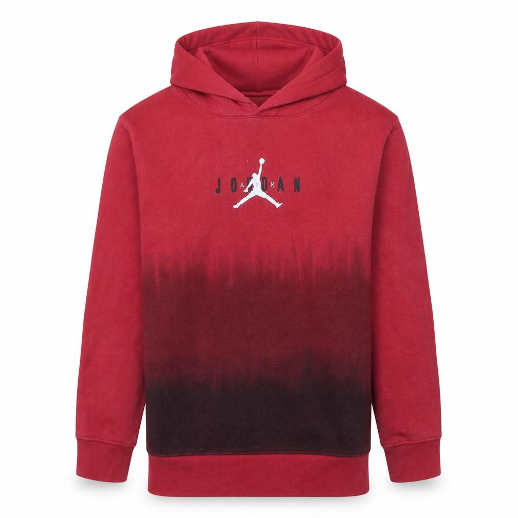 Jordan Boys Red Black Pullover Hoodie 12 Years Long Sleeve Graphic Logo