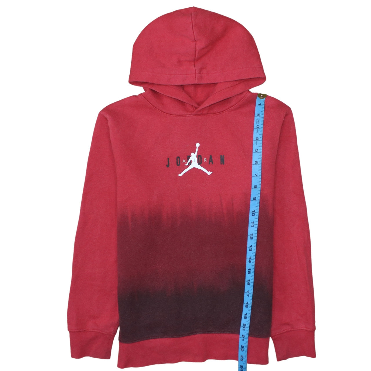 Jordan Boys Red Black Pullover Hoodie 12 Years Long Sleeve Graphic Logo