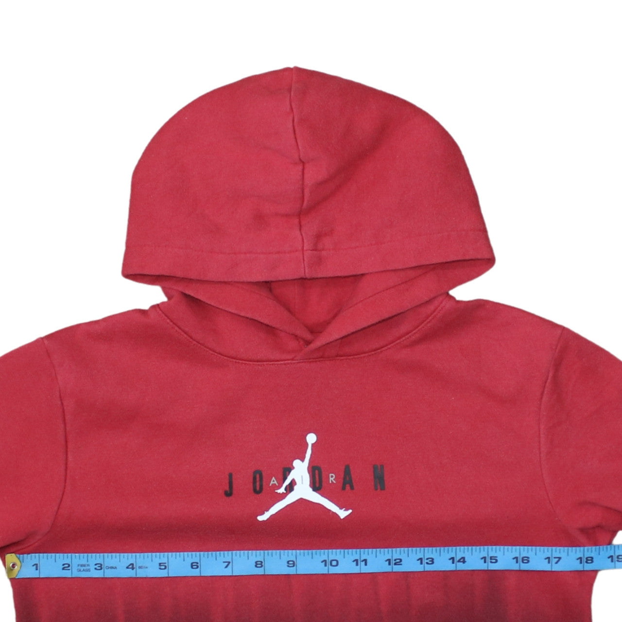 Jordan Boys Red Black Pullover Hoodie 12 Years Long Sleeve Graphic Logo