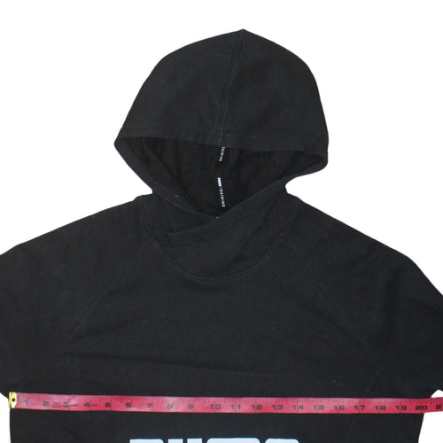 Puma Womens Black Pullover Hoodie L Training Logo Sweatshirt