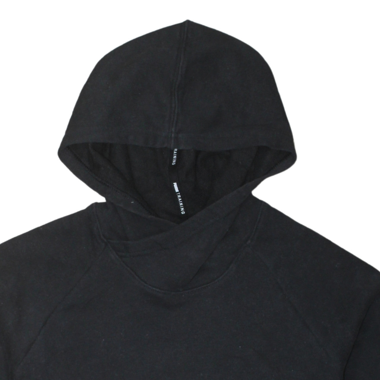 Puma Womens Black Pullover Hoodie L Training Logo Sweatshirt