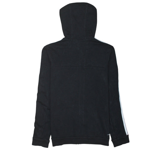 Adidas Women's Black Full Zip Hoodie Size S 8-10 Classic 3-Stripes