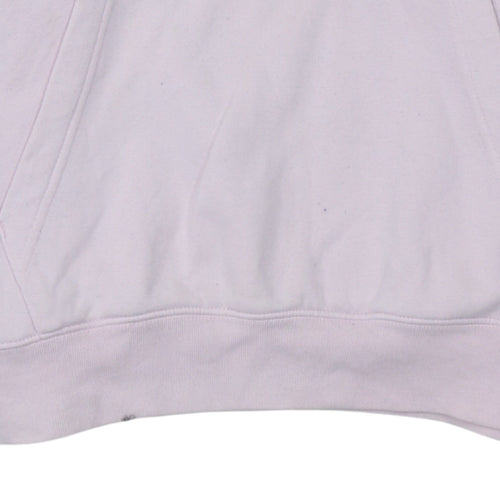 Nike Women Pink Pullover Hoodie Medium Cotton Blend Logo Sweatshirt